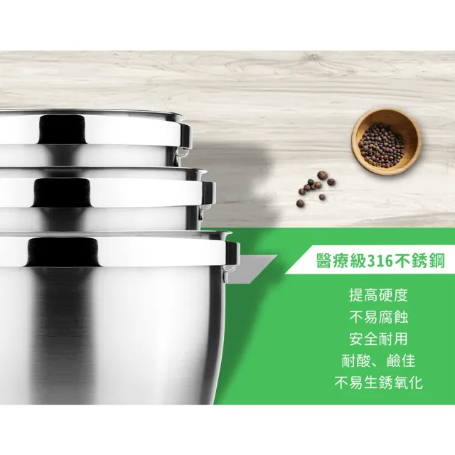 【Chieh Pao 潔豹】316不鏽鋼健康調理鍋-附提把 22CM 4.2L(10人內鍋 電鍋可用)
