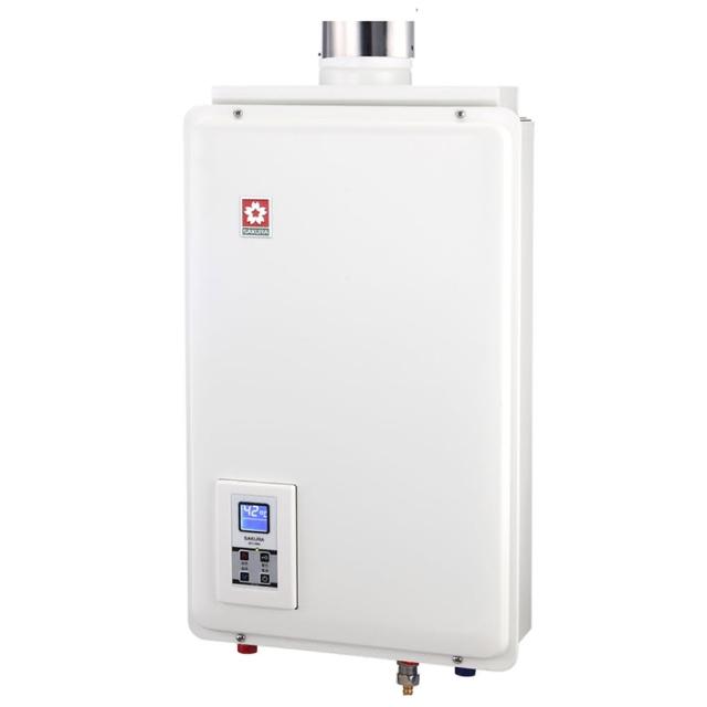 【SAKURA 櫻花】16L數位平衡式強制排氣熱水器(SH-1680 原廠技師到府基本安裝)