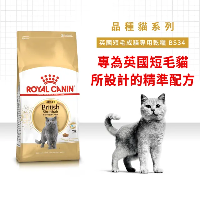 【ROYAL 法國皇家】英國短毛成貓專用飼料 BS34 10KG(貓乾糧)