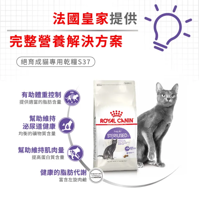 【ROYAL 法國皇家】絕育成貓專用飼料 S37 2KG(貓乾糧)