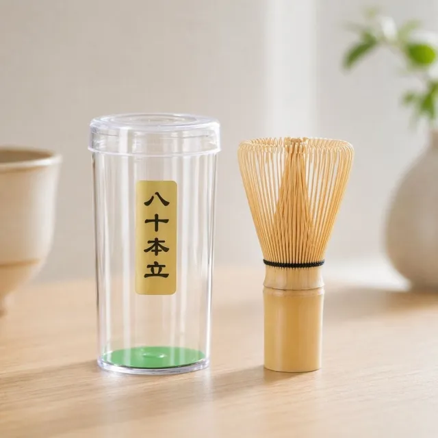 南山居 日式抹茶-薄茶白竹茶筅八十本立(日式茶筅 茶筅入門款 茶道用品 抹茶工具)