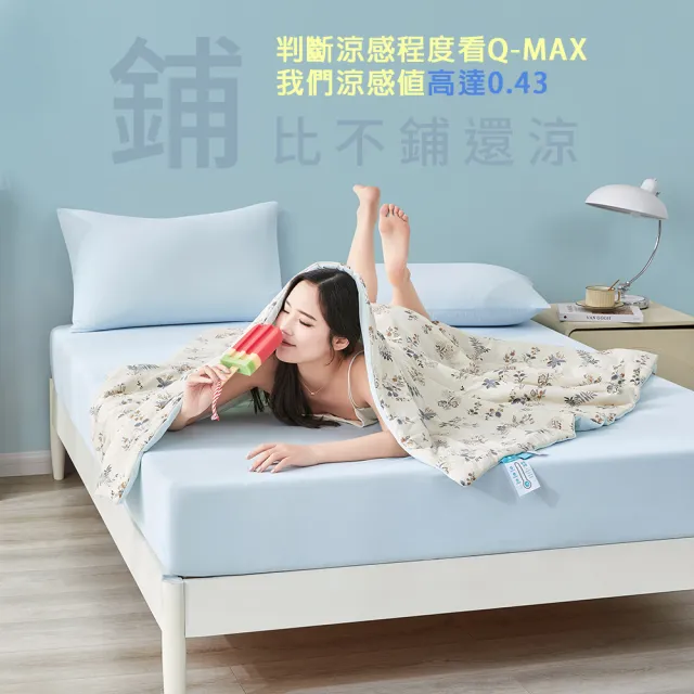 【MIT iLook】超值2入 專利冰霧極凍涼感冰冰床包枕套組(單/雙/加-多款選/Q-MAX值0.43/冰涼/冰絲床包)