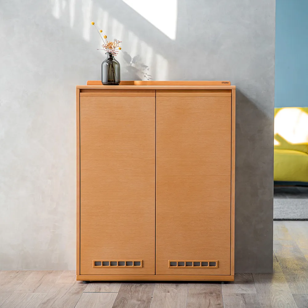 【有情門】STRAUSS 小滿收納櫃-雙門雙抽 寬85/高130(製作期2-3週/實木/MIT/鞋櫃/收納櫃/置物櫃)