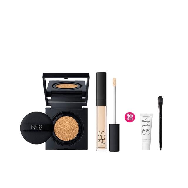 【NARS】輕盈無暇底妝組(超持久亮顏氣墊粉餅+妝點甜心遮瑕蜜/小方盒氣墊)