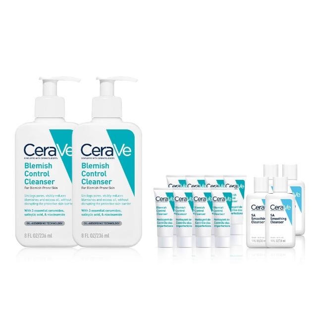 【CeraVe適樂膚】獨家限定★淨膚白泥抗粉痘潔面露 236ml 買2送抗痘12件超值組
