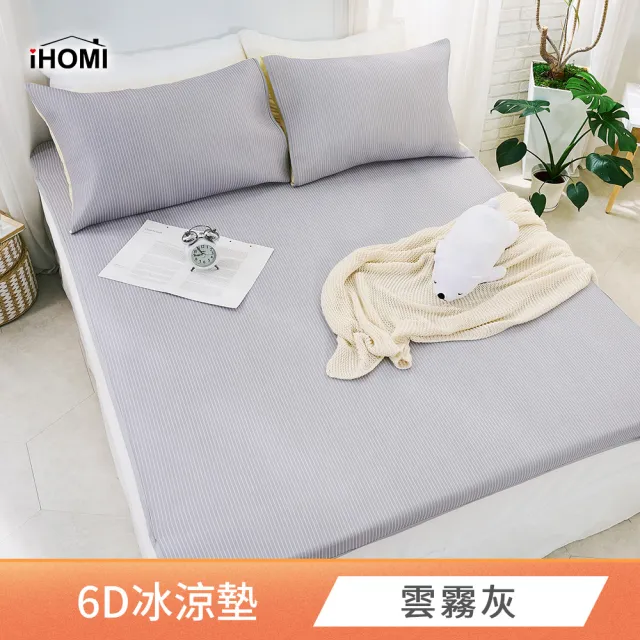 【iHOMI】Cool-Fi 瞬間涼感 雙人6D冰涼墊枕套組 / 多款任選(涼蓆 涼墊)