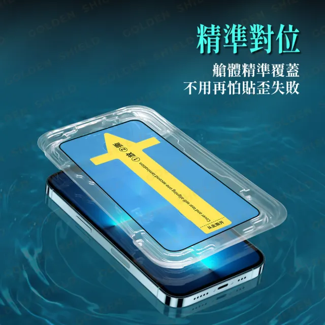 【GOLDEN SHIELD】秒貼．高清滿版保護貼(螢幕手機保護貼膜i18/17/16/15/14/13/12/11 Plus/Pro/Pro Max
