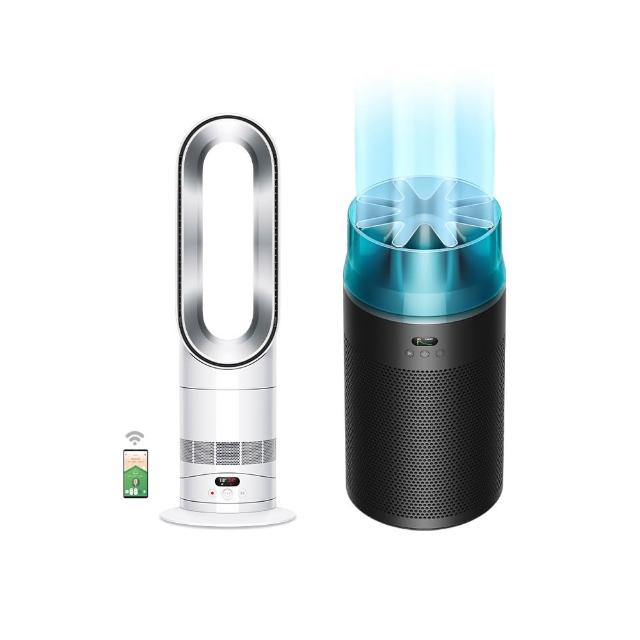 【dyson 戴森】HJ10 噴射氣流空氣清淨機 (冰川藍色) + AM15 涼暖風扇  (超值組)