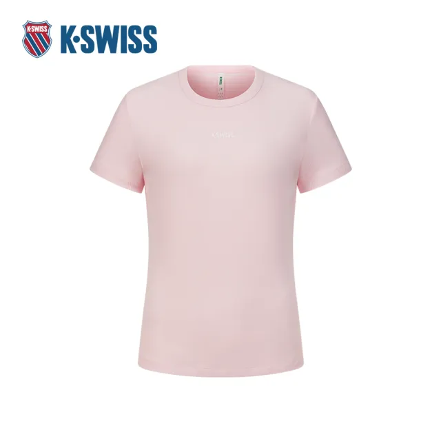 【K-SWISS】短袖T恤 T-SHIRTKC7522WCTS04 休閒 女上衣 粉紅色 1911548-605