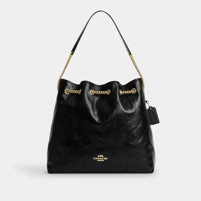 【COACH】蔻馳官方直營 EVELYN 絎縫細節大號單肩手袋 單肩包 肩背包-多色任選(CCZ81)