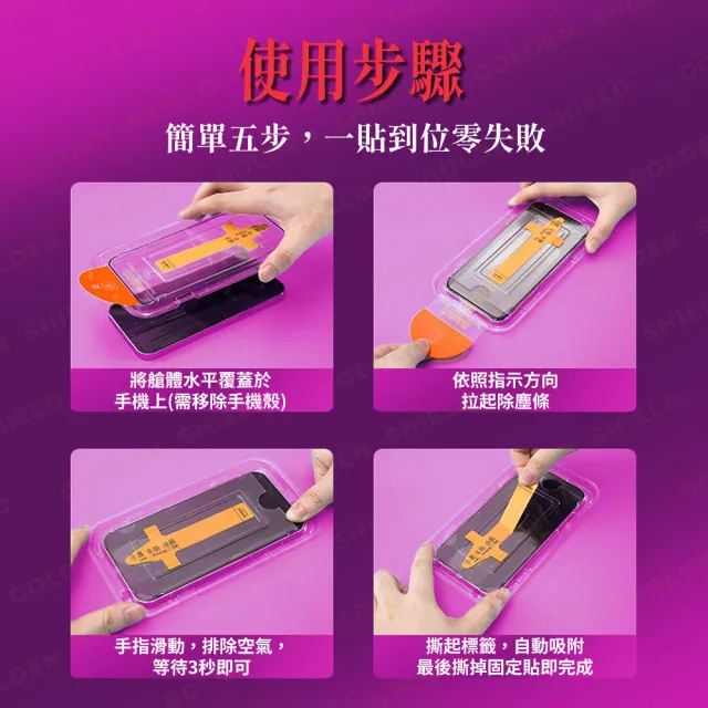【GOLDEN SHIELD】除塵秒貼．霧面滿版保護貼(螢幕手機保護膜i18/17/16/15/14/13/12/11/Xr Plus/Pro/Pro Max