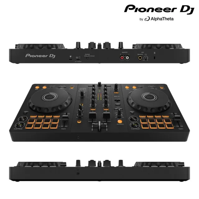【Pioneer DJ】DDJ-FLX4入門款雙軟體DJ控制器 + DM-50D入門款主動式監聽喇叭-5吋款-二色(成對販售)