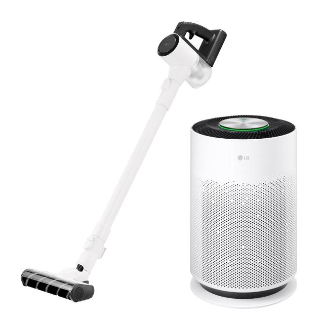 【LG 樂金】新春超值組!超淨化大白空氣清淨機xA9 Air濕拖無線吸塵器?(AS601HWG0+A7-LITEMOP/momo獨家)