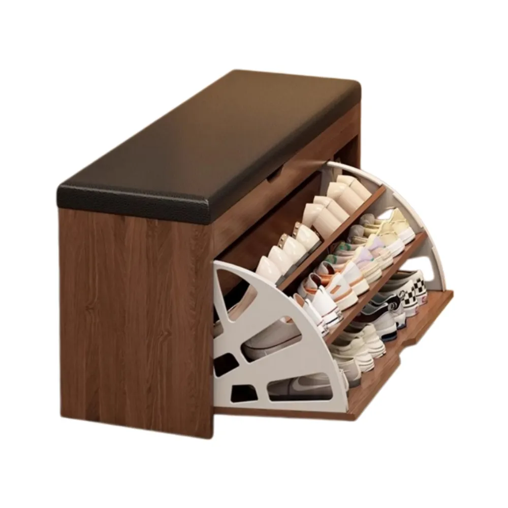 【諾必行】入戶鞋櫃 100cm玄關換鞋櫃 換鞋凳 翻蓋鞋子收納櫃 鞋子置物架