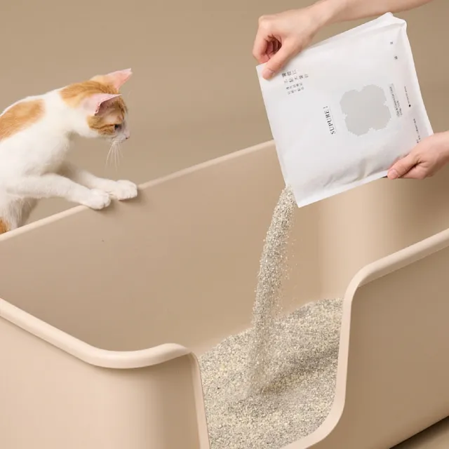【Meow Servant 喵皇奴】SUPURE！薯殼以不黏木薯砂-純木薯砂12包｜貝殼鈣全天然除臭配方｜超低粉塵技術
