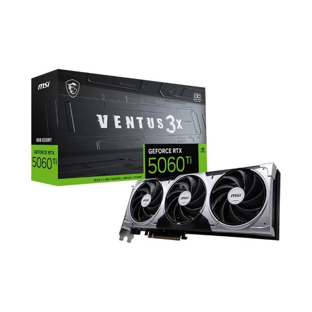 【MSI 微星】RTX 5060 Ti 8G VENTUS 3X OC顯示卡