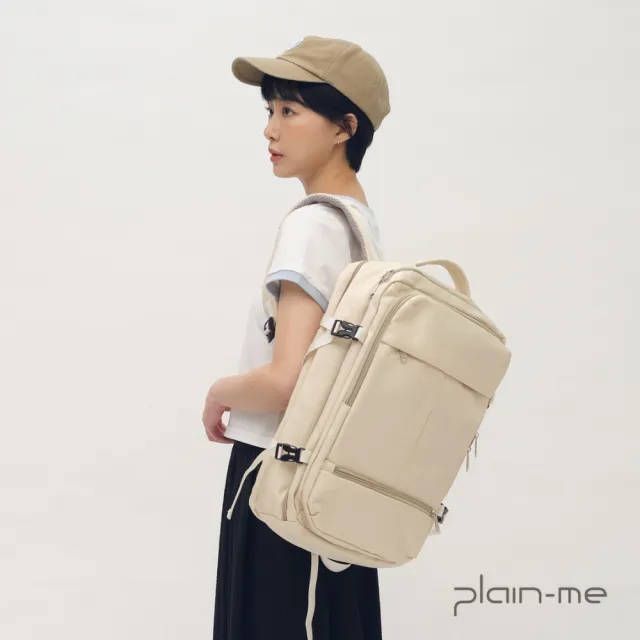 【plain-me】防潑水 防刮耐磨 後背包 背包 書包 大容量 輕便旅遊行李後背包_PAC3004-261