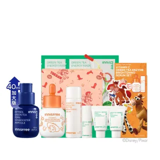 【innisfree】早C晚A PDRN水光緊緻絕配進階組 60+40ml (玩具總動員限定版/美白淡斑+毛孔緊緻精華)