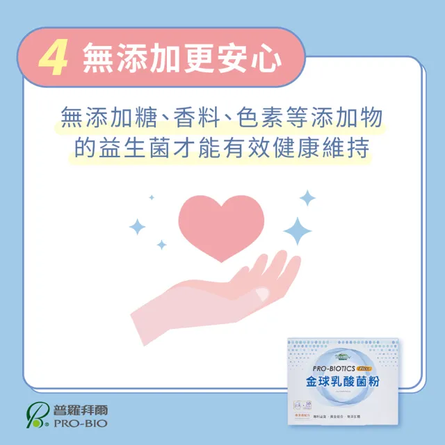 【普羅拜爾】金球乳酸菌粉Plus+ 30包×12盒(衛福部署立醫院指定使用、7大保健益生菌、5層包埋、無添加)