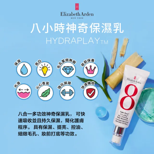 【伊麗莎白雅頓】官方直營 八小時神奇保濕乳45ml 2入5折(亮白/保濕/緊緻毛孔/控油)