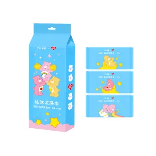 【愛康】私沐涼感巾 Care Bears 聯名款 8入組(私密清潔/私密清潔濕紙巾)
