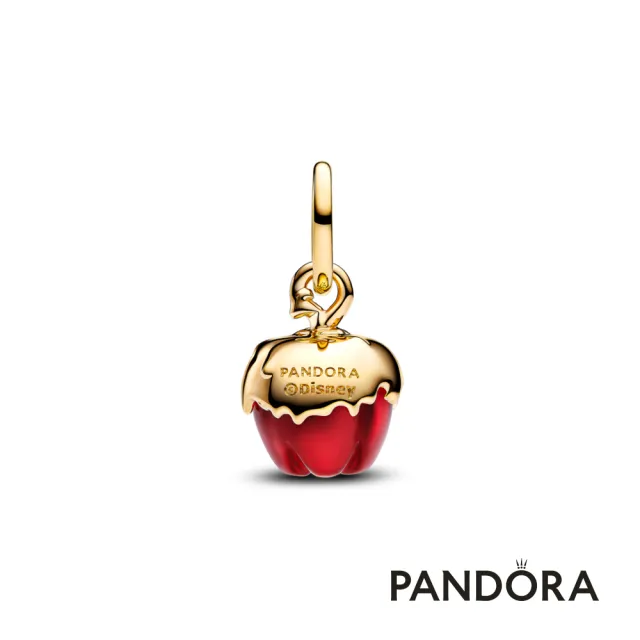 【Pandora 潘多拉】迪士尼《白雪公主》壞皇后蘋果造型吊飾-飾品/情人節禮物/生日禮/鍍14k金