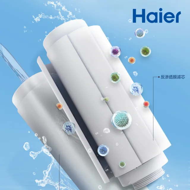 【Haier 海爾】RO鮮活淨水器/淨水機800G 濾水器/生飲/廚下型/直出(贈基本安裝)