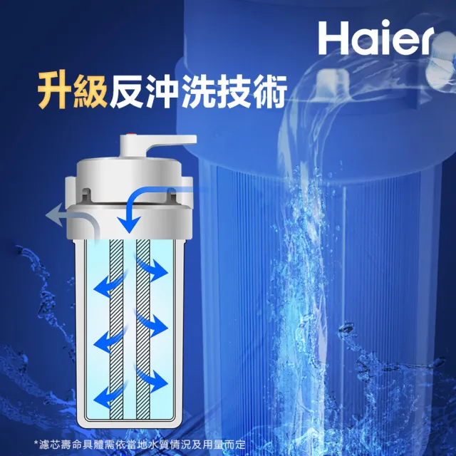 【Haier 海爾】反沖洗中央淨水罐 10吋(HR-CWP10-VACF)