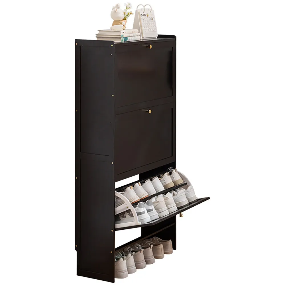 【LEZUN 樂尊】翻鬥鞋櫃高款立式窄薄 家用門口玄關櫃(大容量/多層收納/翻鬥鞋櫃/立式鞋櫃/窄鞋櫃)