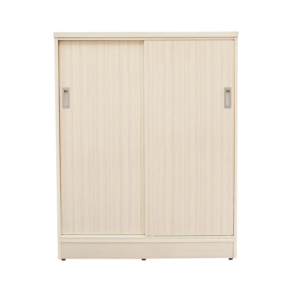 【南亞塑鋼】MIT台灣製 | 2.7尺拉門/推門塑鋼鞋櫃(白橡色)