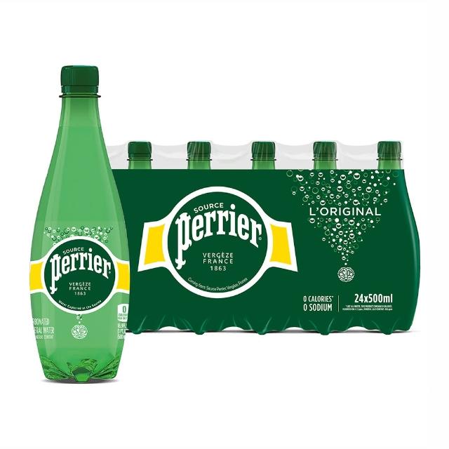 【Perrier 沛綠雅】氣泡天然礦泉水原味寶特瓶500mlx24入/箱