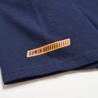 【EDWIN】男裝 大寬版徽章短袖T恤(丈青色)