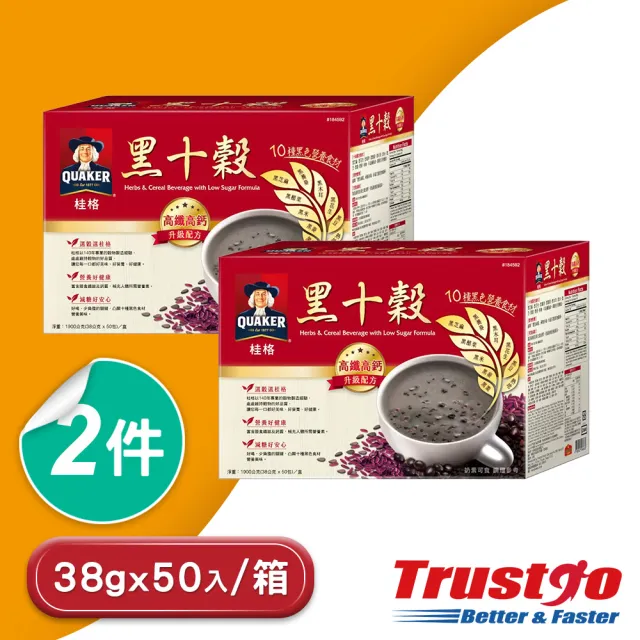 【QUAKER 桂格】黑十穀-減糖新配方x2盒