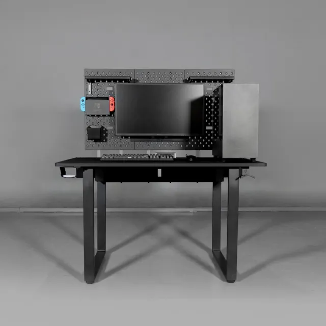 【Dezctop】Bifrost 120 多功能電腦桌 120x70cm-附洞洞板層板組 含運送到府 (電競桌/書桌/辦公桌/工作桌)