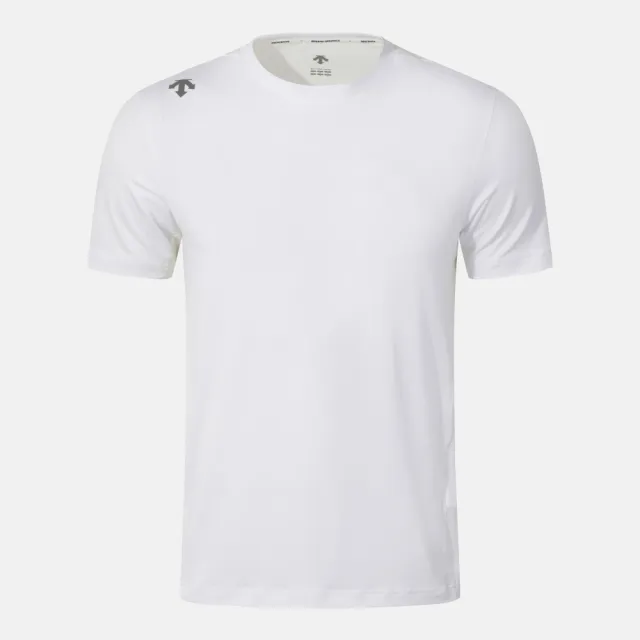 【DESCENTE】短袖上衣 男 快排 UNI BACK GRAPHIC SHORT SLEEVE T-SHIRTS 白 SR123RTS22-WHT0