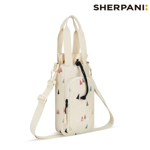 【Sherpani】RFID 防潑水多功能水壺攜行袋 26I Izzie 2L|印花米色 (RFID屏蔽 撥水)
