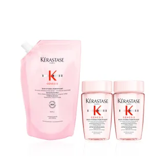 【KERASTASE 巴黎卡詩】粉漾芯生髮浴清爽型 500ml補充包(洗髮精/控油/頭皮保養/蓬鬆/養髮)