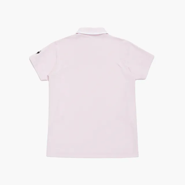 【LE COQ SPORTIF 公雞】高爾夫系列 女款粉紅色吸汗速乾彈性防曬短袖POLO衫 QLX2T217