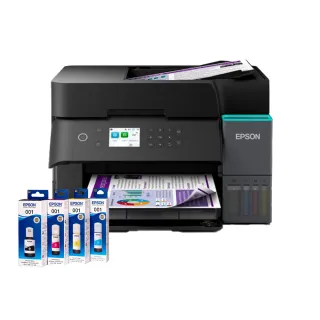 【EPSON】官方直營 搭1組T03Y原廠1黑3彩墨水★L6370 高速雙網三合一Wi-Fi智慧遙控連續供墨複合機