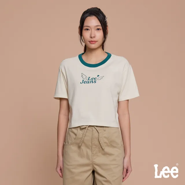 【Lee】女裝 短袖T恤 / 短版 Lee Jeans羽翼印花 共3色 季節性版型 / LB602058721 LB602058K11 LB602058K14