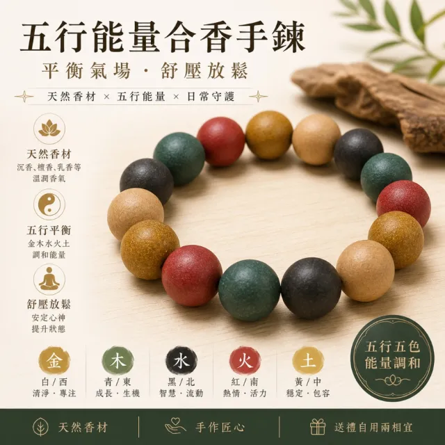 【禧禧珠寶】道家合香珠手串(五方貴人香)