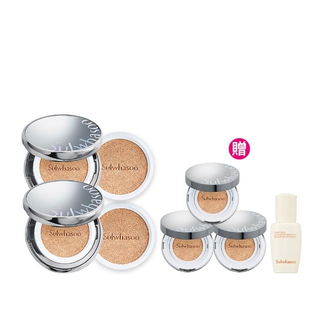 【雪花秀】官方直營 完美珍珠光精華氣墊 二盒四蕊(Sulwhasoo 柔焦版/水亮版)