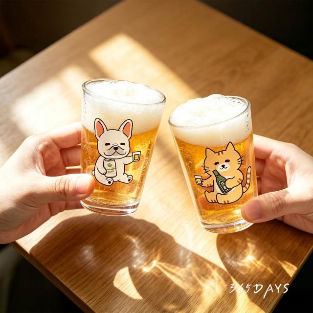 365日獨家設計款 台灣熱炒啤酒杯 台式啤酒杯 啤酒杯 玻璃杯 台啤杯 酒杯 燒啤杯 水杯