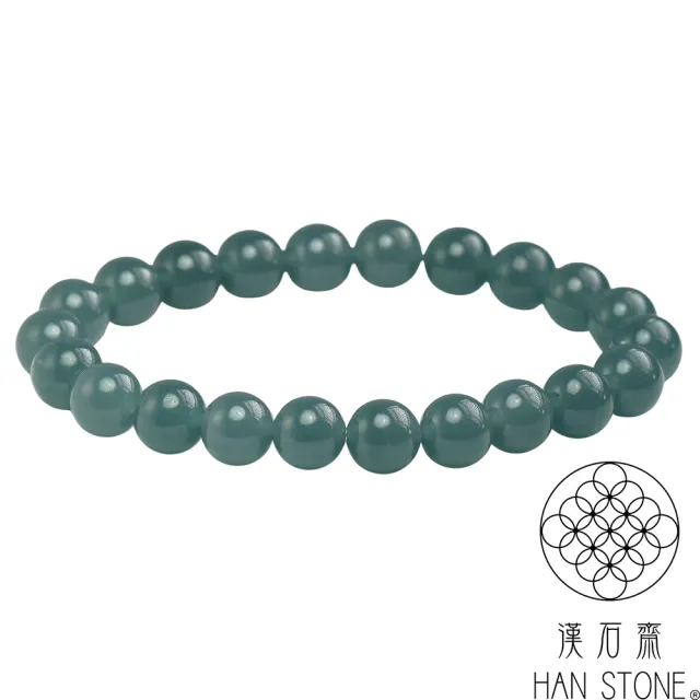 【漢石齋】天然翡翠A貨 手珠手串 冰糯種藍水(7.6mm*22pcs)