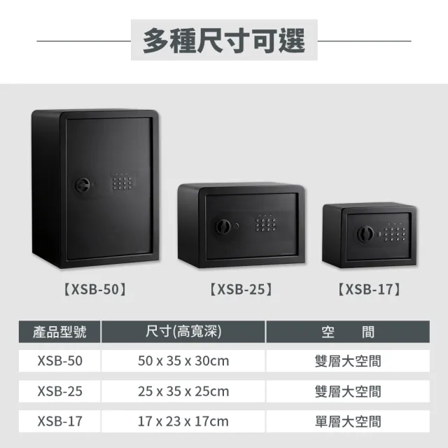 【防災專家】大型防盜密碼保險箱 加贈迷你保險箱(保管箱 保險櫃 家用 商用 密碼鎖 防盜 XSB-50)