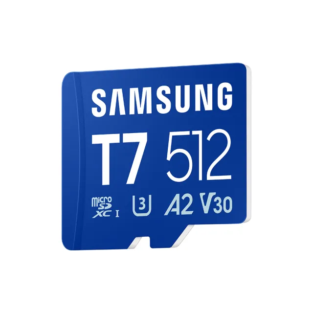 【Samsung 三星】T7 microSDXC UHS-I U3 A2 V30 512GB 記憶卡(MB-MB512T/WW)