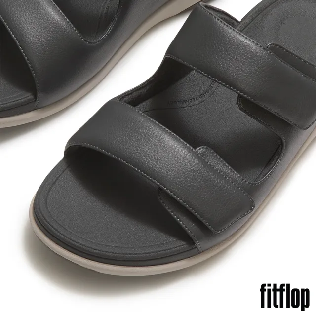 【FitFlop】F-MODE GO MENS可調式雙帶涼鞋 -男(炭灰色)