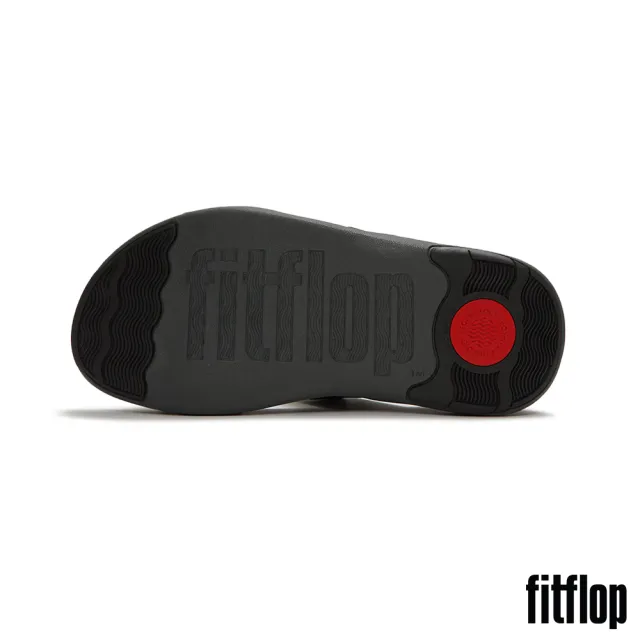 【FitFlop】F-MODE GO MENS 可調式軟墊織帶雙帶涼鞋-男(深橄欖色/黑色)