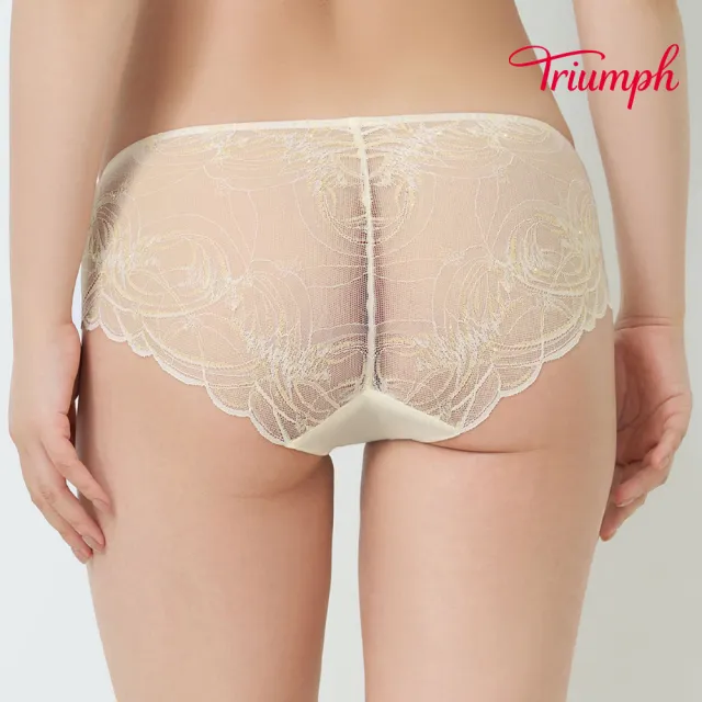 【Triumph 黛安芬】Premium 晶緻微燦 中腰平口內褲(香草白)