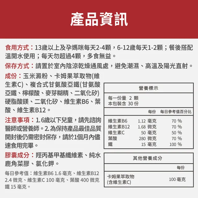 【FJ 豐傑生醫】甘氨酸亞鐵-60顆/袋(優質鐵來源ｘ養顏美容)